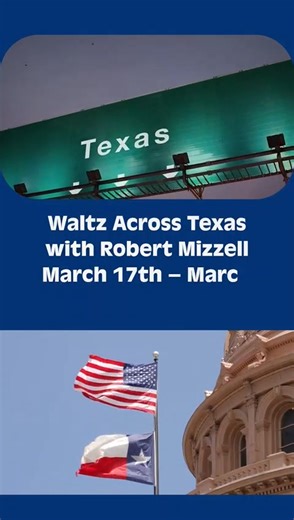 🌟 Waltz Across Texas with Robert Mizzell March 2026 🇺🇸🎶 Get ready for the ultimate country music adventure! From Tuesday, March 17th to Friday, March 27th, 2026 join Robert Mizzell as he leads an unforgettable trip deep into the heart of Texas. We’re talking live music, line dancing, cowboy culture, and wide open skies — all with Robert Mizzell as your guide. Expect: ✅ Incredible shows ✅ Legendary honky tonks ✅ Texas hospitality ✅ Great company and unforgettable memories This is more than a 