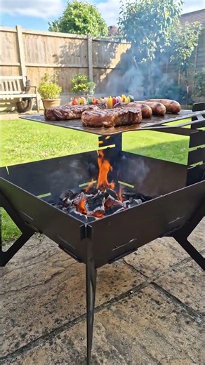 Professional DIY: 32-Inch Square Fire Pit Grill V3 (DXF/SVG CNC Files) 🏗️🔥🥩