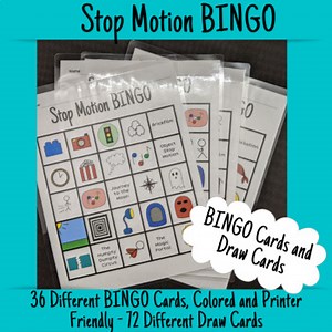 Stop Motion BINGO Game Resources