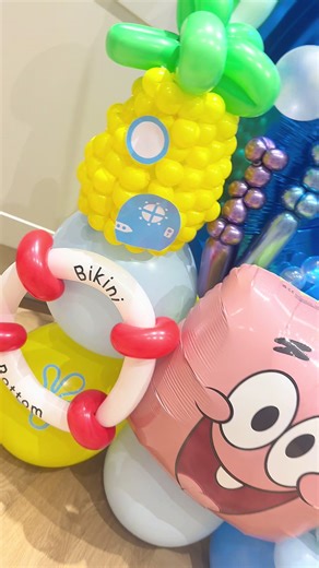 A Fun SpongeBob Birthday Balloon Stack Celebration