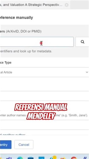 Menambahkan referensi manual di mendeley