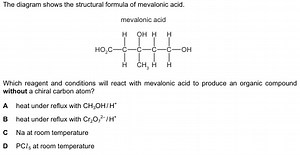 The diagram shows the structural formula of mevalonic acid.Wh... | Filo