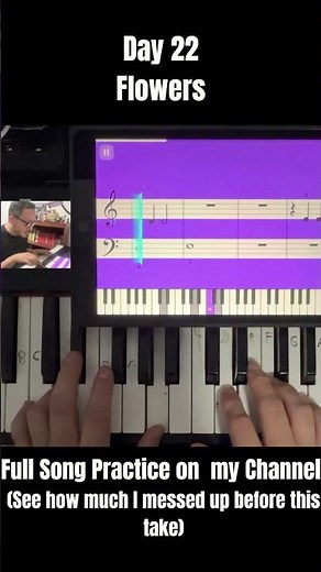Day 22 Flowers Piano Practice | Miley Cyrus Simply Piano Beginner, Essentials II