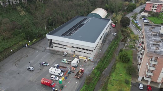 Chiavari, cantieri al palazzetto e al nuovo centro civico di Piazza Del Buono