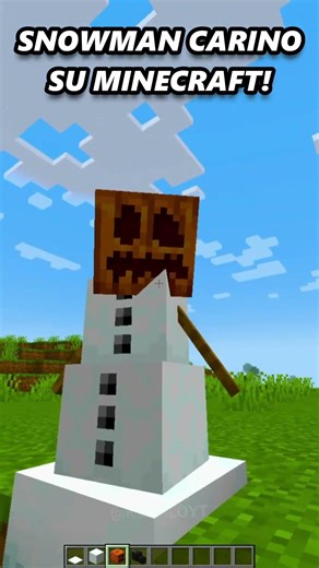 COME FARE UNO SNOWMAN CARINO SU MINECRAFT #minecraft #memes #gaming