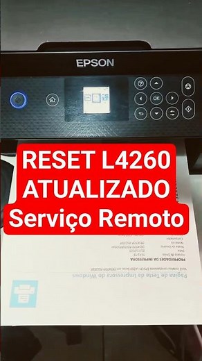 Epson L4260 Erro E-11 almofada de tinta Reset Atualizado por acesso remoto #epson #shortsfeed