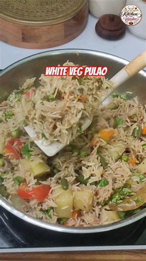 White Veg Pulao Recipe | Restaurant Style White Vegetable Pulao | Easy One Pot Rice Recipe #cooking