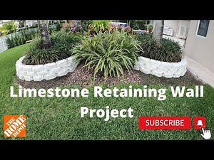Limestone Retaining Wall Blocks DIY around the garden bed border edging
