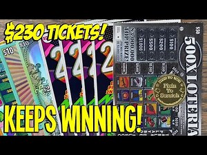 This TICKET KEEPS WINNING! $230 LOTTERY Scratch Offs