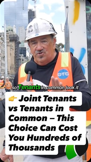 Joint Tenants vs Tenants in Common — This Choice Can Cost You Hundreds of Thousands Ran into an old mate of mine,a construction supervisor who’s been working on the Flinders Street project in Melbourne for the past four years. Sharp bloke. Real-world experience. No fluff. We got talking about property, life, money — and then something very important came up 👇 🏠 Joint Tenants vs Tenants in Common This is one of the most misunderstood decisions people make when buying property together: • partne