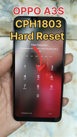 oppo A3S Password 🔑 unlock #frp #hardreset