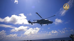 42K views · 901 reactions | The Philippine Navy's AW159 anti-submarine helicopter aboard BRP Jose Rizal (FF150) takes part in the anti-submarine warfare exercise as part of the AUS-CAN-PH-US Multilateral Maritime Cooperative Activity held in the West Philippine Sea on August 8. Video by ASN Elis/CRSAFP | Armed Forces of the Philippines | Facebook