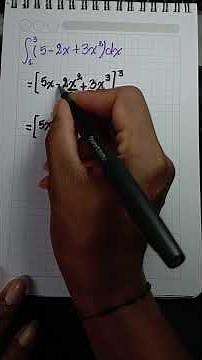 Definite integral | Integral with basic rules ∫(5-2x+3x²)dx