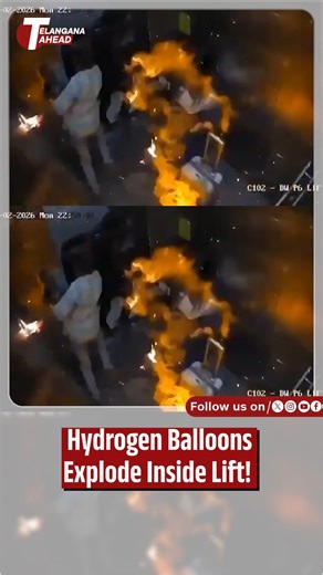 @telanganaahead on Instagram: "Hydrogen Balloons Explode Inside Lift in Mumbai: Three Seriously Injured, Case Filed Against Shop Owner A major accident was reported from Goregaon, near Mumbai, where hydrogen-filled balloons exploded inside a lift at Amol Tower. The balloons were being delivered for a birthday celebration by a delivery boy, Raj Kumar (32), when the sudden blast occurred. The incident left the delivery boy, another individual, and a 21-year-old student, Himani Tapriya, with seriou