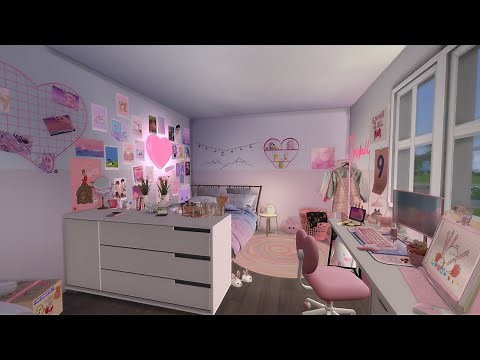 Kawaii Bedroom - The Sims 4: CC Speed Build