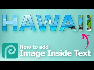 How to add image inside a text in Photopea online free