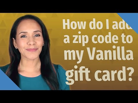 How do I add a zip code to my Vanilla gift card?