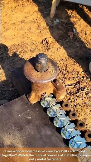 Installing Metal Fasteners on a Conveyor Belt ⚒️