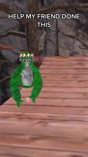 Playful Gorilla Animation in a Forest Setting