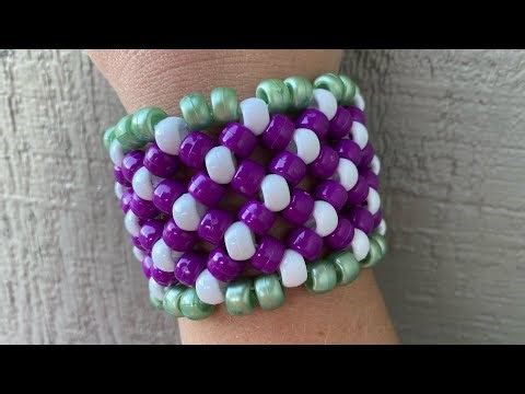 X-base Cuff Tutorial + Adding String + Tying Off: Beginner Skills Kandi Tutorial