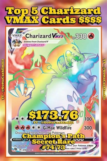 Top 5 RAREST Charizard VMAX Cards EVER… (You Won’t Believe #1!) 🔥 #pokemon #top5 #tcg #pokémon