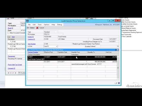 How to Manage Vendor Contract Price in Dynamics GP
