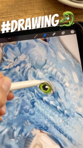 Drawing and painting a 🐉 in Procreate 🐲#procreateart #drawingtutorial #procreatebrushes #procreate