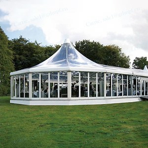 [Hot Item] Mixed Marquee Tent Clear Wedding Party Canopy Transparent Event Tent with Glass Walls