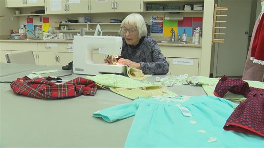 96 Year old seamstress supports seniors' programs through her creations