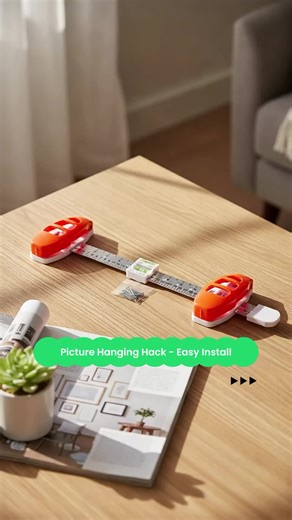 Picture Hanging Hack – Saving Time, Effortless Installation, Holds Up to 10 Pounds in Seconds, Ideal for Artwork, Crafts & Home Organizing