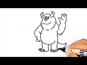 How to DRAW SULLY Monsters inc characters Easy Step by Step