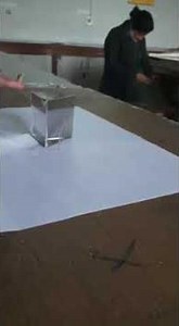 Class X Science Practical " Refraction through a Glass Prism"