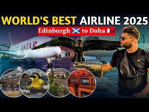 Edinburgh 🏴󠁧󠁢󠁳󠁣󠁴󠁿 to Doha 🇶🇦 Qatar Airways | Boeing 787-9 | Doha airport | Nomadic Dipanshu