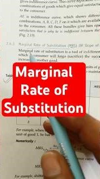 Marginal Rate of Substitution #yt #economics #trending #microeconomics #ugcnet #ugc #ugcnetexam