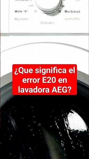 What does the error code E20 mean on AEG washing machines? #washingmachine