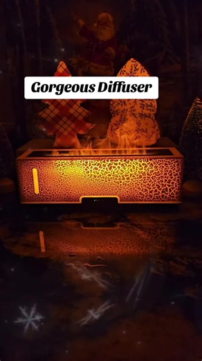 #diffuser #aromatherapy #essentialoils #tiktokmademebuyit. This beautiful diffuser has the cracked glass look. Runs for 10 hours and has timers!! Its gorgeous!