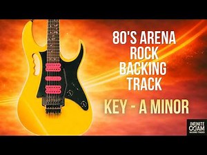 80's Arena Rock Backing Track in A Minor (Guitar Jam 123 BPM)