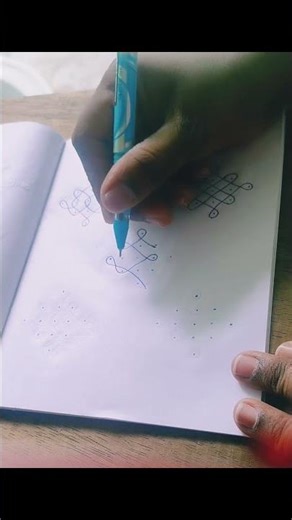 Simple & easy 5*1 Kolam for beginners -7 #easykolam #dotkolam #kolam #shorts #rangoli