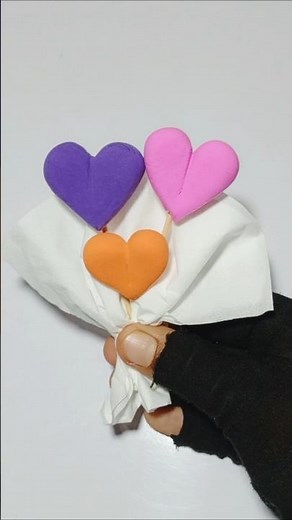 How to Make a Heart from Clay | Step-by-Step Tutorial 💖💜🧡 | #ViralShot"