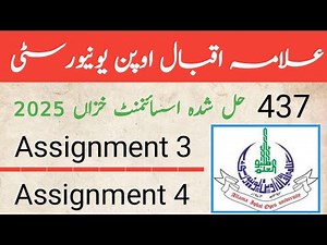 AIOU CODE 437 SOLVED Assignments 3 & 4 Autumn 2025 | AIOU BA solved assignment