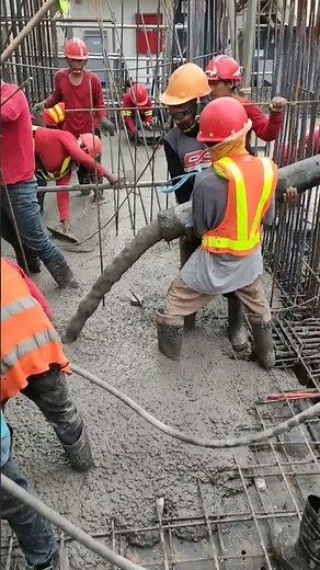 Concrete Pouring using Pumpcrete - Monolithic Pouring of Column, Beam, Girder, Slab and Shearwall