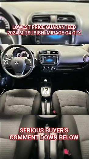 Check out this 2024 Mitsubishi Mirage G4 GLX! Super fresh, low mileage (24k kms)