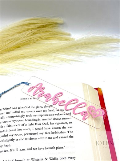 Personalized Acrylic Bookmark – Custom Name Reader Gift – Book Lover Accessory - Etsy UK