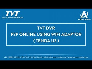 TVT|| DVR P2P Online using Wi-Fi adapter (Tenda U3)