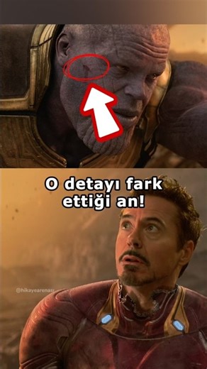Iron Man'in Thanos'taki O Detayı Fark Ettiği An