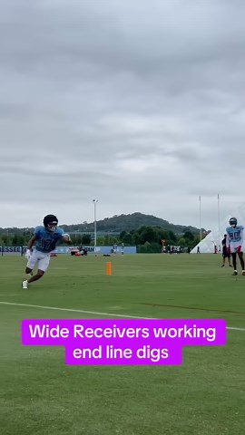titans wide receivers practice footwork and catching drills