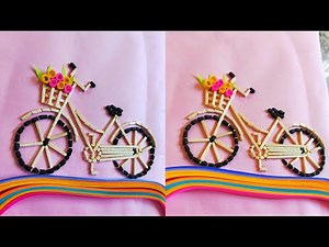 Matchstick art and craft idea/matchstick cycle making/diy craft