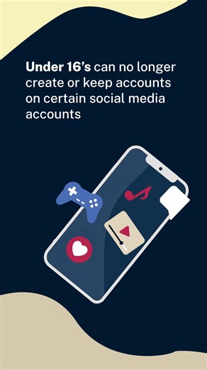From today, young Australians under the age of 16 will not be allowed to create or hold accounts on certain social media platforms. The Australian Government is protecting young people at a critical stage of their development through world-first restrictions. It's not a ban, it's a delay to having accounts. Find out more at https://www.esafety.gov.au/about-us/industry-regulation/social-media-age-restrictions-hub | Service NSW