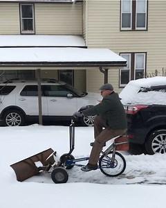 A Bicycle Snow Plow