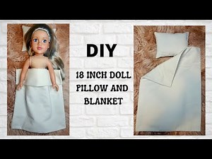DIY 18 inch doll pillow and blanket tutorial/easy beginners pattern for free!